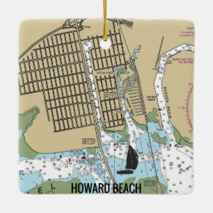 Ornamento De Cerâmica Gráfico de Nova Iorque de Howard Beach