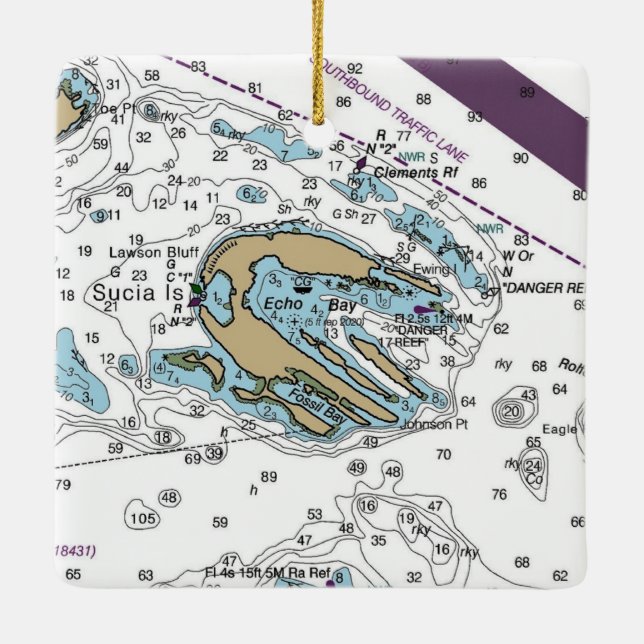 Ornamento De Cerâmica Gráfico WA da Ilha de Sucia (Verso)