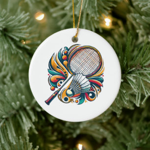 Ornamento De Cerâmica Gráficos de Badminton