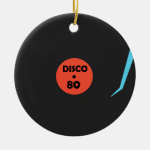 Ornamento De Cerâmica Gramophone Record Ornament - Partido Disco Retroat