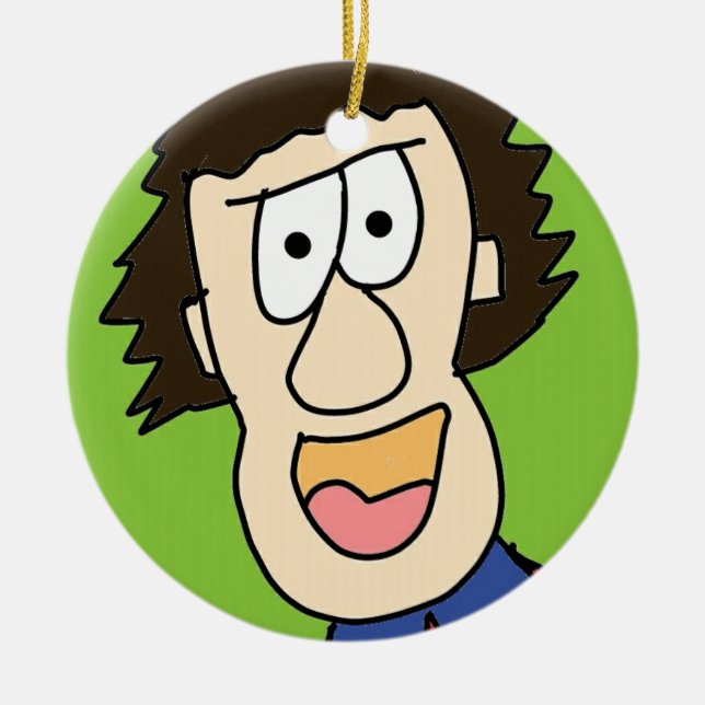 Ornamento De Cerâmica grampa jovem (Frente)