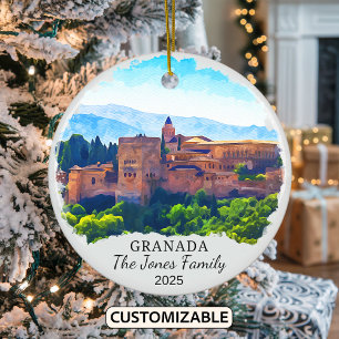 Ornamento De Cerâmica Granada Personalizada, Espanha