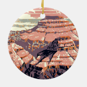 Ornamento De Cerâmica Grand Canyon Western Graphic Art American