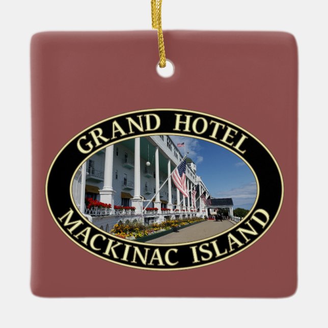 Ornamento De Cerâmica Grand Hotel em Mackinac Island, Michigan (Frente)