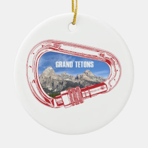 Ornamento De Cerâmica Grand Tetons Subindo Carabineiro