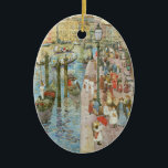 Ornamento De Cerâmica Grande Canal, Veneza por Maurice Prendergast<br><div class="desc">O Grande Canal, Veneza (1898/1899), de Maurice Prendergast, é uma pintura marítima de apos impressionismo fino de arte, de vintage. Casas e casas com arquitetura italiana tradicional ao longo do canal veneziano. Uma paisagem com os famosos canais e uma paisagem urbana em Veneza, Itália. Multidões de pessoas caminham pela orla,...</div>