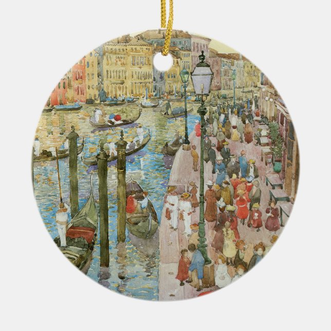 Ornamento De Cerâmica Grande Canal, Veneza por Maurice Prendergast (Frente)