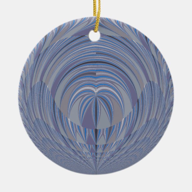 Ornamento De Cerâmica Grande Design de Coração Invisível (Frente)