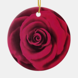 Ornamento De Cerâmica Grande Rosa vermelha