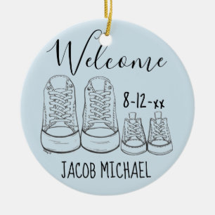 Ornamento De Cerâmica Grandes Calçados Calçados Chá Baptismo Natal