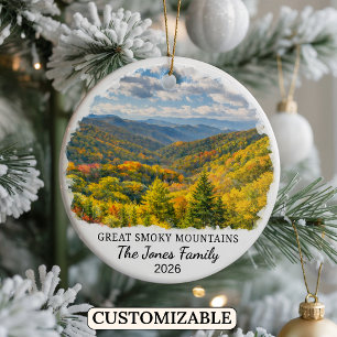 Ornamento De Cerâmica Grandes Montanhas Fumegantes personalizadas, Carol