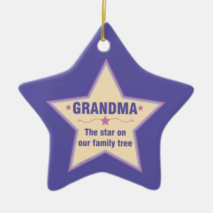 Ornamento De Cerâmica Grandma Star