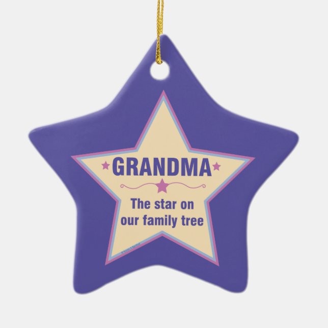 Ornamento De Cerâmica Grandma Star (Frente)