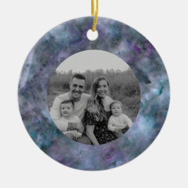 Ornamento De Cerâmica Grânite de quartzo azul-abstrato púrpura