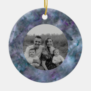 Ornamento De Cerâmica Grânite de quartzo azul-abstrato púrpura