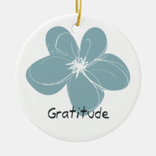 Ornamento De Cerâmica Gratitude