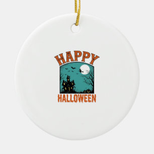 Ornamento De Cerâmica Grave Engravura Vintage Feliz Halloween Casa Assom