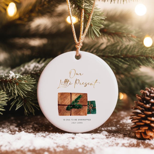 Ornamento De Cerâmica Gravidez Esperando Natal Novo Bebê (Criador carregado)