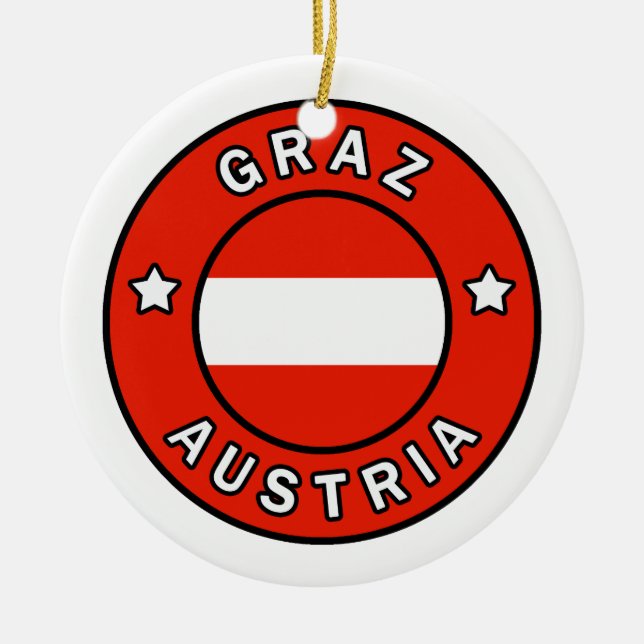 Ornamento De Cerâmica Graz Áustria (Frente)