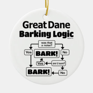 Ornamento De Cerâmica Great dane que descasca a lógica