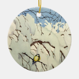 Ornamento De Cerâmica Great Tit - Theodor Severin Kittelsen