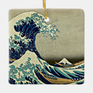 Ornamento De Cerâmica Great Wave Off Kanagawa, famous painting,