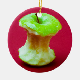 Ornamento De Cerâmica Green apple core