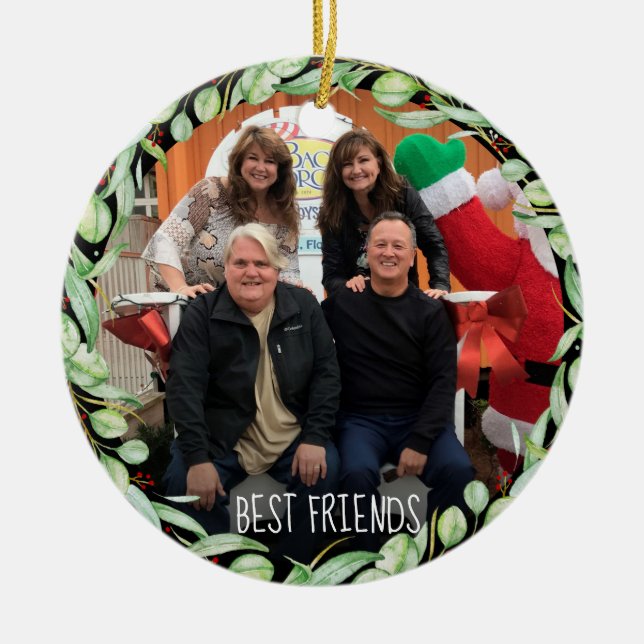 Ornamento De Cerâmica Greenery (Frente)