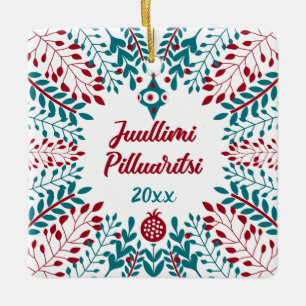 Ornamento De Cerâmica Greenlandia, Juullimi Pilluaritsi Feliz Natal