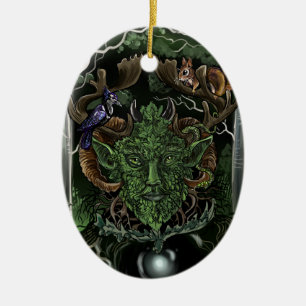 Ornamento De Cerâmica GreenMan~ornament
