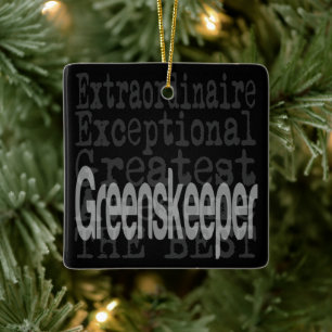Ornamento De Cerâmica Greenskeeper Extraordinaire