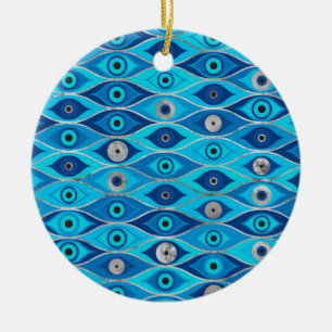 Ornamento De Cerâmica Grego Mati Mataki - Matiasma Mau olho padrão