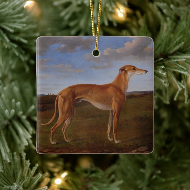 Ornamento De Cerâmica Greyhound (Árvore)