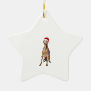 Ornamento De Cerâmica Greyhound Natal italiano Luz Natal Xmas Cão Sobrev