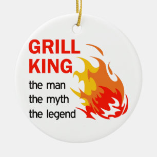 Ornamento De Cerâmica Grill King Legend