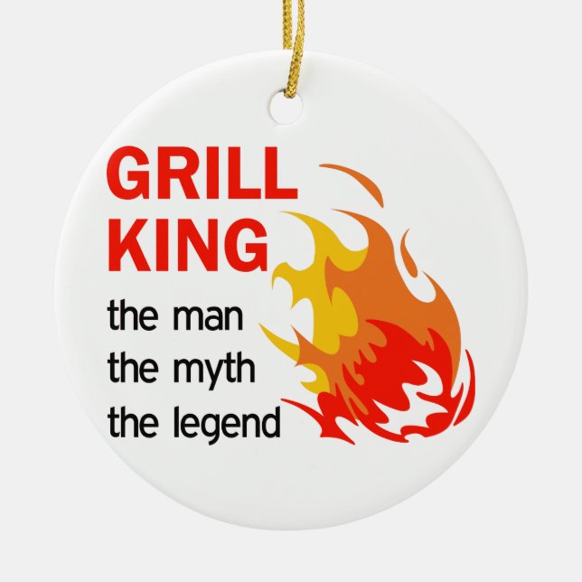 Ornamento De Cerâmica Grill King Legend (Frente)
