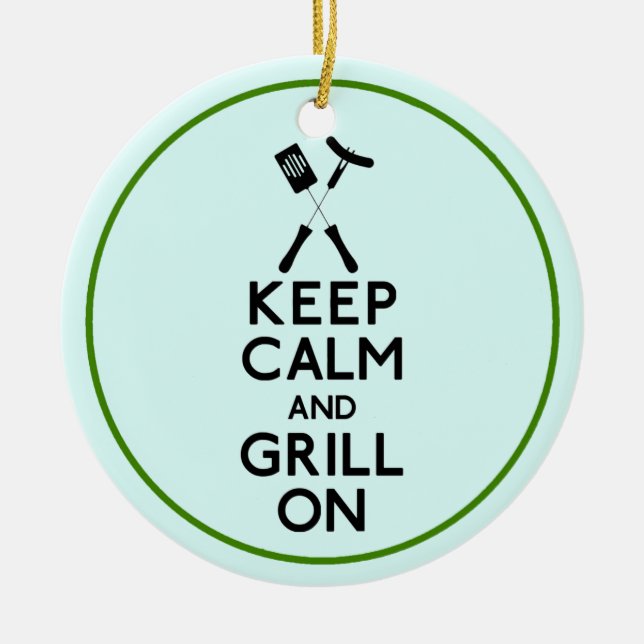 Ornamento De Cerâmica Grill On (Frente)