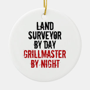 Ornamento De Cerâmica Grillmaster Land Surveyor
