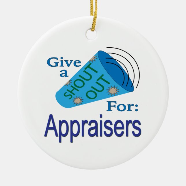 Ornamento De Cerâmica Gritar para Avaliadores (Frente)