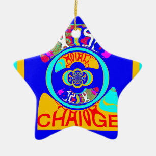 Ornamento De Cerâmica Groove psicodélica: Pop Art Abstrato de energia