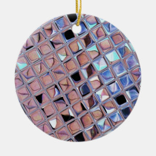 Ornamento De Cerâmica Groovy Disco Mirror Ball para Dance Party