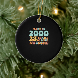 Ornamento De Cerâmica Groovy Feito Em 2000 23 Anos Sendo Incrível