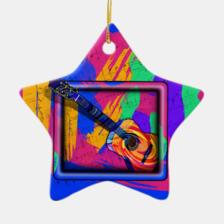 ORNAMENTO DE CERÂMICA GROOVY GUITAR