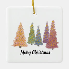 Ornamento De Cerâmica Grove of Christmas Trees ornament