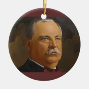 Ornamento De Cerâmica Grover Cleveland 22 e 24º Presidente