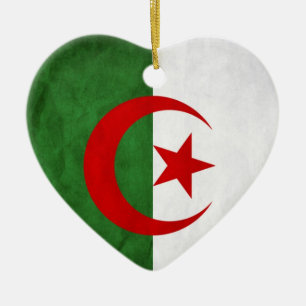 Ornamento De Cerâmica Grunge Argélia — Bandeira Nacional