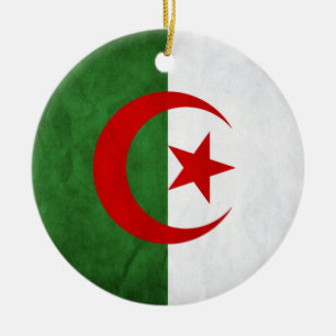 Ornamento De Cerâmica Grunge Argélia — Bandeira Nacional
