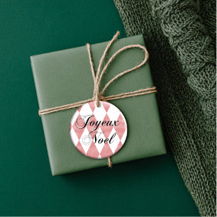 Ornamento De Cerâmica Grunge Harlequin Joyeux Noel