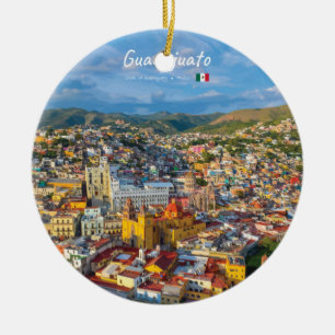 Ornamento De Cerâmica Guanajuato, México - Paisagem Urbana Colorida