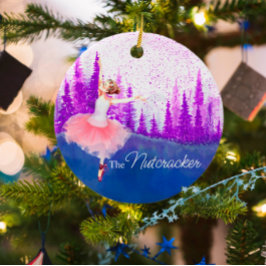 Ornamento De Cerâmica Guarda-Balé comemorativa do Nutcracker personaliza